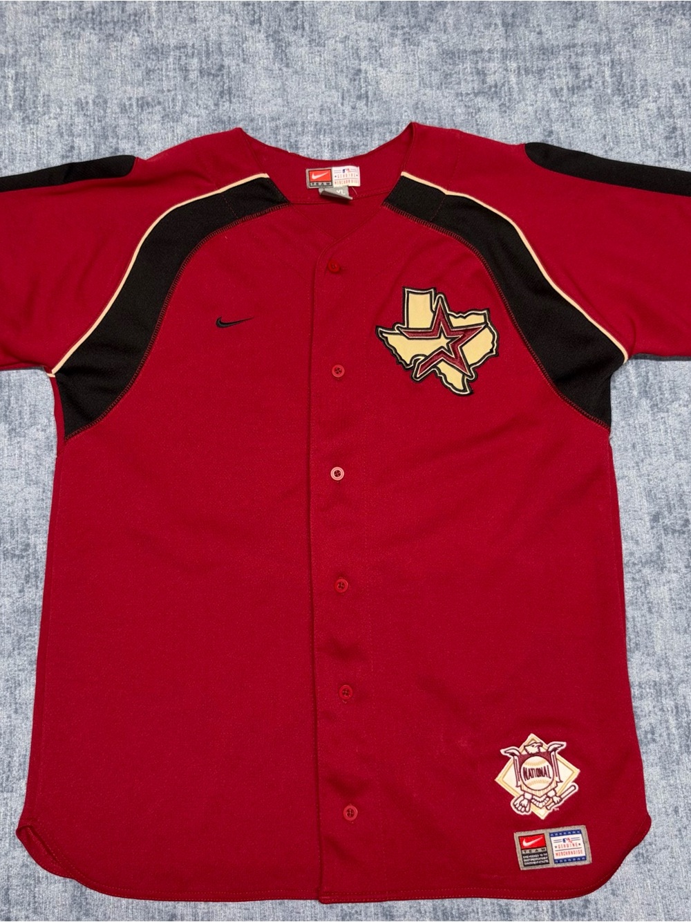 Houston Astros Jersey Size Boys XL Red Black MLB Baseball Nike National League